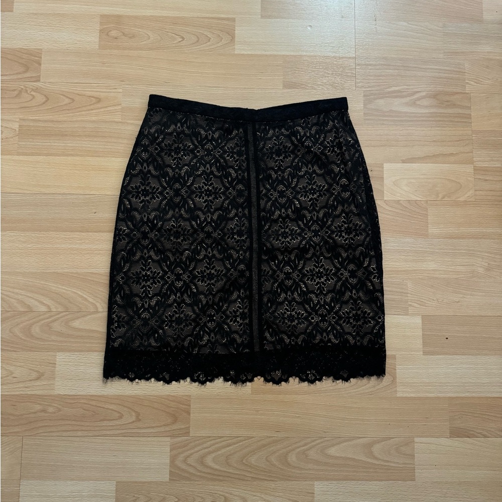Wilfred Black Lace and Nude Skirt